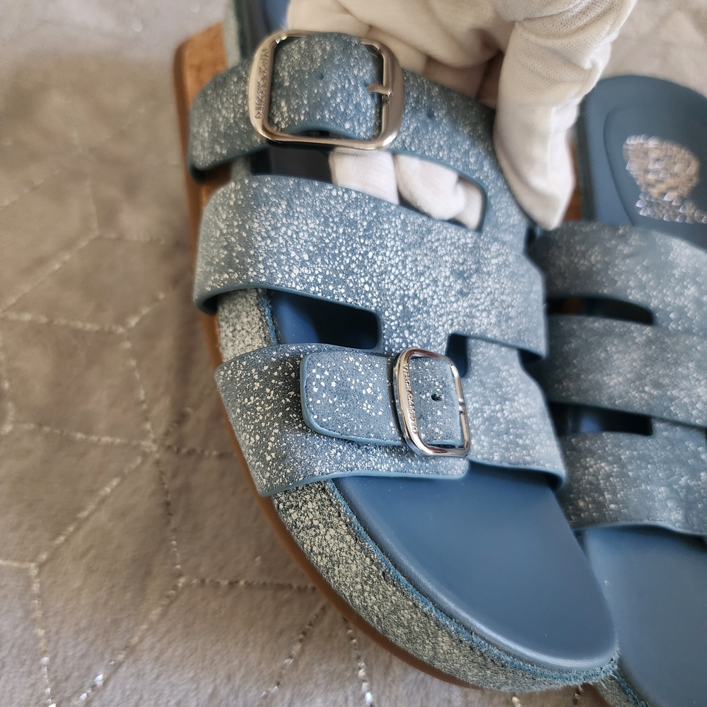 VINCE CAMUTO | Blue Slide Sandals - Picture 13 of 13